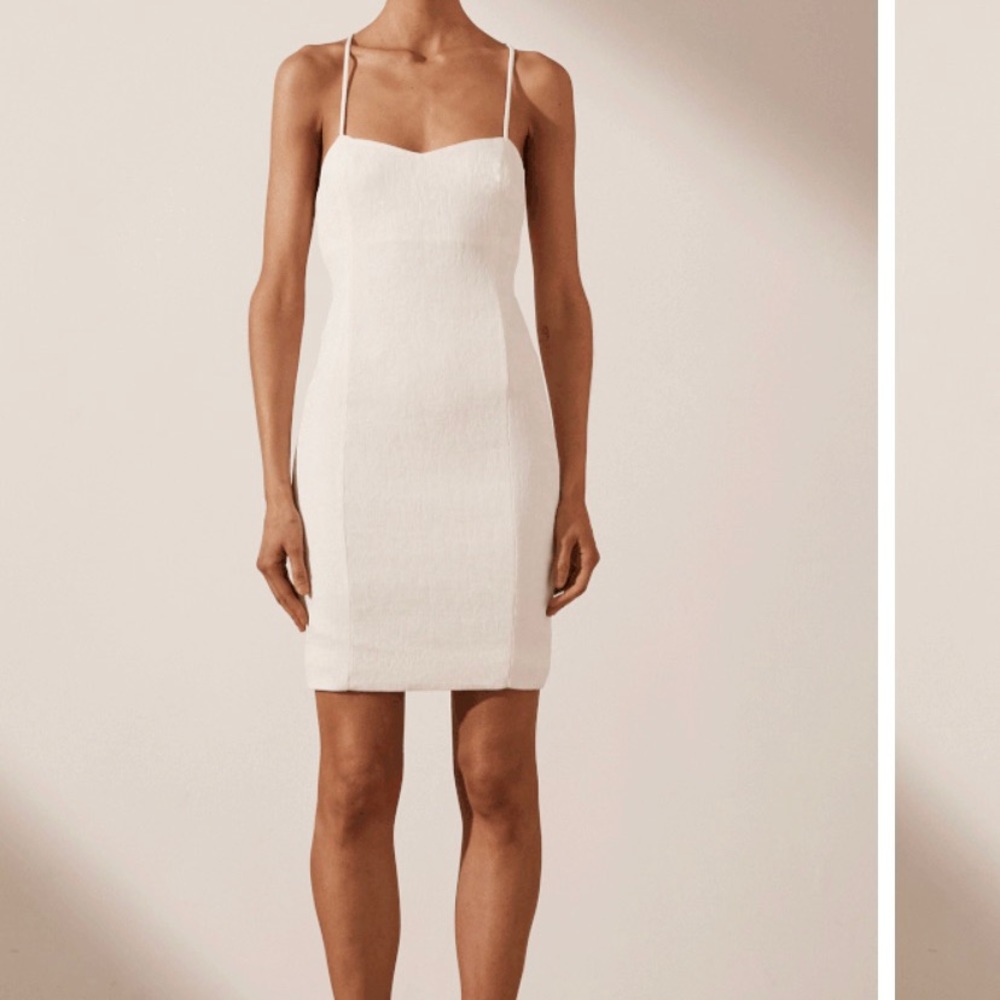 Simone Fitted Mini Dress - Ivory
